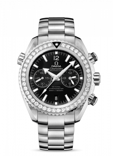 Watch Winder for watch Omega Seamaster Planet Ocean Seamaster Planet Ocean 600M Co-Axial 45.5 Chronograph Stainless Steel / Diamond / Black / Bracelet