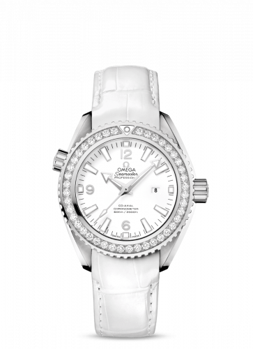 Watch Winder for watch Omega Seamaster Planet Ocean Seamaster Planet Ocean 600M Co-Axial 37.5 Stainless Steel / Diamond / White / Alligator