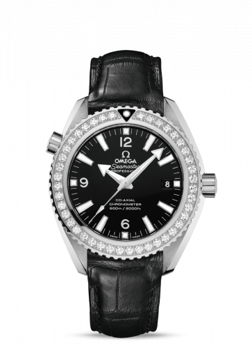 Watch Winder for watch Omega Seamaster Planet Ocean Seamaster Planet Ocean 600M Co-Axial 42 Stainless Steel / Diamond / Black / Alligator