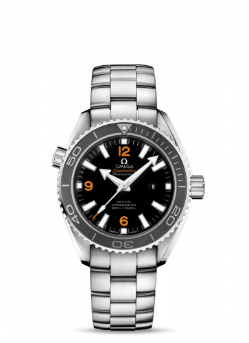 Watch Winder for watch Omega Seamaster Planet Ocean Seamaster Planet Ocean 600M Co-Axial 37.5 Stainless Steel / Orange Numerals / Bracelet