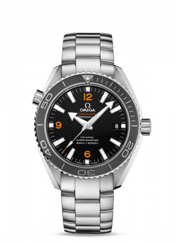 Watch Winder for watch Omega Seamaster Planet Ocean Seamaster Planet Ocean 600M Co-Axial 42 Stainless Steel / Orange Numerals / Bracelet / Panama