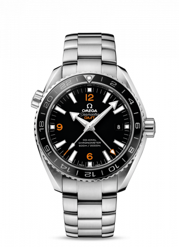 Watch Winder for watch Omega Seamaster Planet Ocean Seamaster Planet Ocean 600M Co-Axial 43.5 GMT Stainless Steel / Orange Numerals / Bracelet