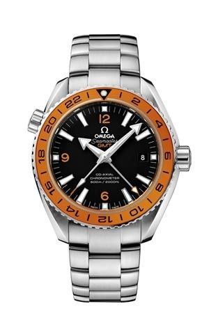 Watch Winder for watch Omega Seamaster Planet Ocean Seamaster Planet Ocean 600M Co-Axial 43.5 GMT Stainless Steel / Orange Numerals / Bracelet