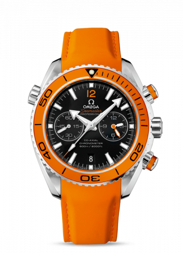 Watch Winder for watch Omega Seamaster Planet Ocean Seamaster Planet Ocean 600M Co-Axial 45.5 Chronograph Stainless Steel / Orange / Rubber