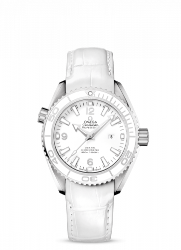 Watch Winder for watch Omega Seamaster Planet Ocean Seamaster Planet Ocean 600M Co-Axial 37.5 Stainless Steel / White / Alligator