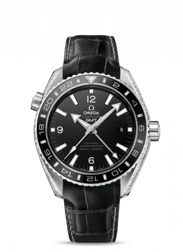 Watch Winder for watch Omega Seamaster Planet Ocean Seamaster Planet Ocean 600M Co-Axial 43.5 GMT Platinum / Diamond / Black / Alligator