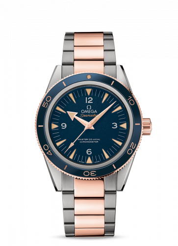 Watch Winder for watch Omega Seamaster 300 Seamaster 300 Master Co-Axial Titanium / Sedna Gold / Blue / Bracelet