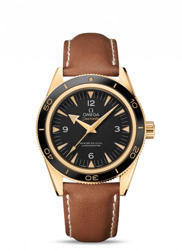 Watch Winder for watch Omega Seamaster 300 Seamaster 300 Master Co-Axial Yellow Gold / Black / Strap