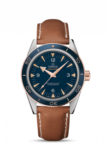 Watch Winder for watch Omega Seamaster 300 Seamaster 300 Master Co-Axial Titanium / Sedna Gold / Blue / Strap