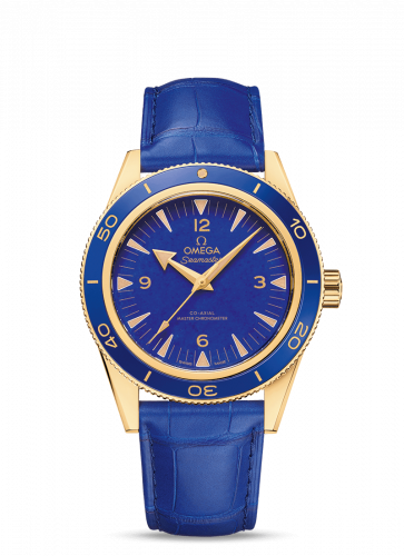 Watch Winder for watch Omega Seamaster 300 Seamaster 300 Co-Axial Master Chronometer Yellow Gold / Lapis Lazuli