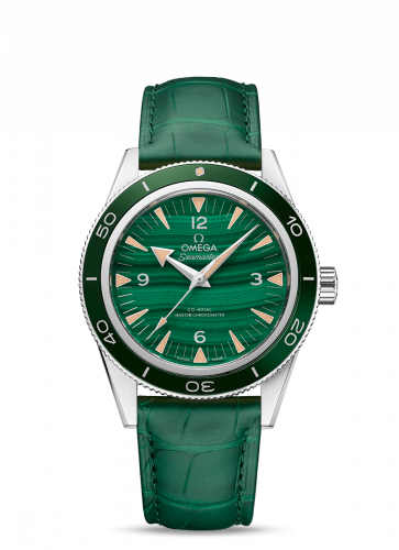 Watch Winder for watch Omega Seamaster 300 Seamaster 300 Co-Axial Master Chronometer Platinum / Malachite