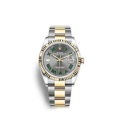 Remontoir à montres pour montre Rolex Datejust 36 Datejust 36 Stainless Steel / Yellow Or / Fluted / Slate - Roman / Oyster