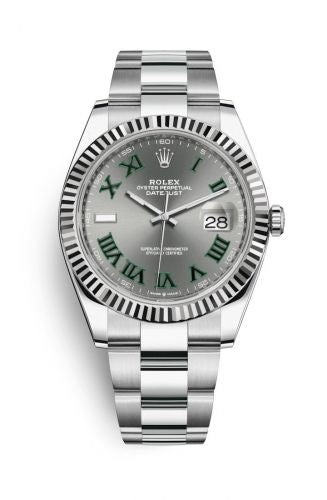 Remontoir à montres pour montre Rolex Datejust 41 Datejust 41 Stainless Steel Fluted / Slate - Roman / Oyster