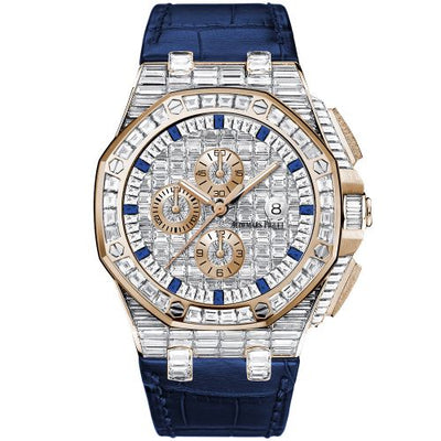 Watch Winder for watch Audemars Piguet Royal Oak Offshore Royal Oak Offshore Pink Gold - Baguette / Sapphire