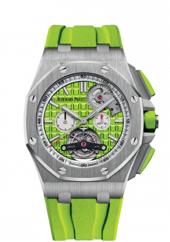 Uhrenbeweger für Uhr Audemars Piguet Royal Oak Offshore Royal Oak Offshore Tourbillon Chronograph Selfwinding Stainless Steel / Green