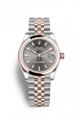 Remontoir à montres pour montre Rolex Datejust 31 Datejust 31 Stainless Steel / Rose Or / Domed / Gris / Jubilee