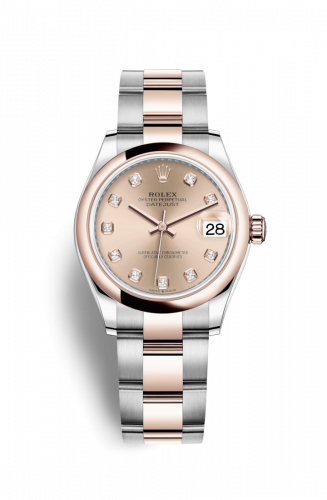 Remontoir à montres pour montre Rolex Datejust 31 Datejust 31 Stainless Steel/ Rose Or / Domed / Rose - Diamond / Oyster