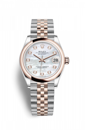 Remontoir à montres pour montre Rolex Datejust 31 Datejust 31 Stainless Steel/ Rose Or / Domed / MOP / Jubilee