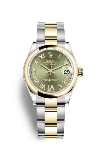Remontoir à montres pour montre Rolex Datejust 31 Datejust 31 Stainless Steel / Yellow Or / Domed / Olive - Roman / Oyster