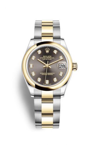 Remontoir à montres pour montre Rolex Datejust 31 Datejust 31 Stainless Steel / Yellow Or / Domed / Gris - Diamond / Oyster