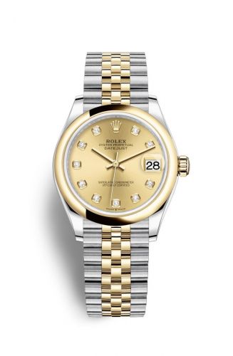 Remontoir à montres pour montre Rolex Datejust 31 Datejust 31 Stainless Steel/ Yellow Or / Domed / Champagne - Diamond / Jubilee