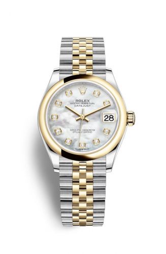 Remontoir à montres pour montre Rolex Datejust 31 Datejust 31 Stainless Steel / Yellow Or / Domed / MOP / Jubilee
