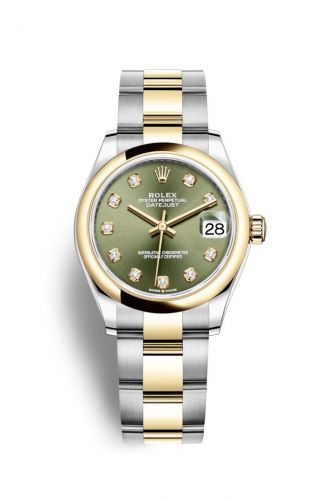 Remontoir à montres pour montre Rolex Datejust 31 Datejust 31 Stainless Steel / Yellow Or / Domed / Olive - Diamond / Oyster