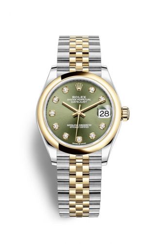 Remontoir à montres pour montre Rolex Datejust 31 Datejust 31 Stainless Steel/ Yellow Or / Domed / Olive - Diamond / Jubilee