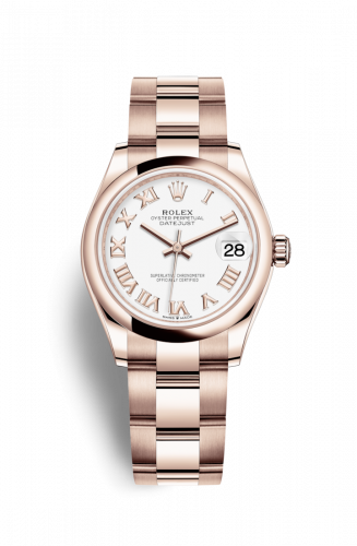 Remontoir à montres pour montre Rolex Datejust 31 Datejust 31 Rose Or / Domed / Blanc - Roman / Oyster