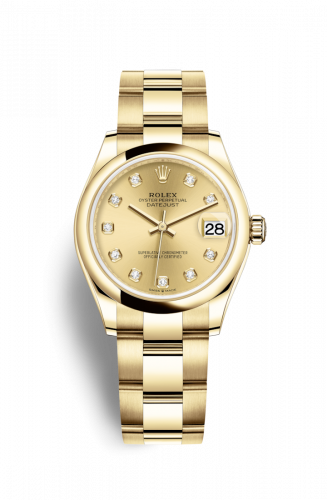 Remontoir à montres pour montre Rolex Datejust 31 Datejust 31 Yellow Or / Domed / Champagne - Diamond / Oyster
