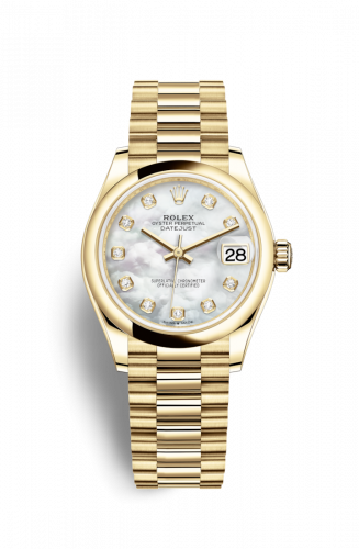 Remontoir à montres pour montre Rolex Datejust 31 Datejust 31 Yellow Or / Domed / MOP / President