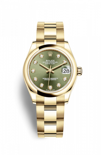 Remontoir à montres pour montre Rolex Datejust 31 Datejust 31 Yellow Or / Domed / Olive - Diamond / Oyster