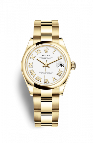 Remontoir à montres pour montre Rolex Datejust 31 Datejust 31 Yellow Or / Domed / Blanc - Roman / Oyster