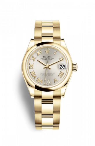 Remontoir à montres pour montre Rolex Datejust 31 Datejust 31 Yellow Or / Domed / Argent - Roman / Oyster