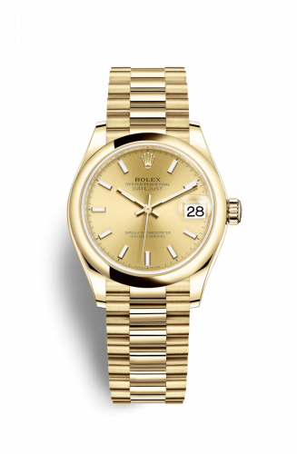 Remontoir à montres pour montre Rolex Datejust 31 Datejust 31 Yellow Or / Domed / Champagne / President