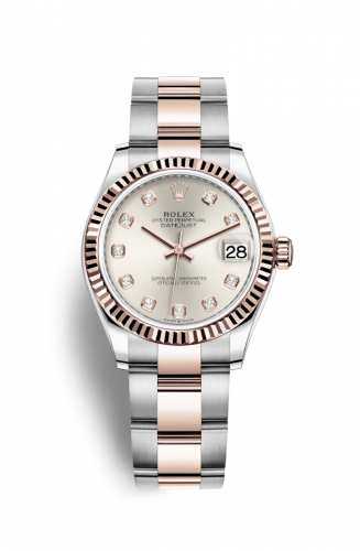 Remontoir à montres pour montre Rolex Datejust 31 Datejust 31 Stainless Steel/ Rose Or / Fluted / Argent - Diamond / Oyster