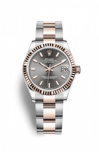 Remontoir à montres pour montre Rolex Datejust 31 Datejust 31 Stainless Steel/ Rose Or / Fluted / Gris / Oyster