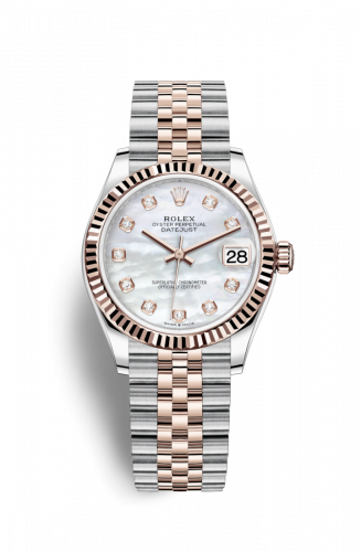 Remontoir à montres pour montre Rolex Datejust 31 Datejust 31 Stainless Steel / Rose Or / Fluted / MOP / Jubilee