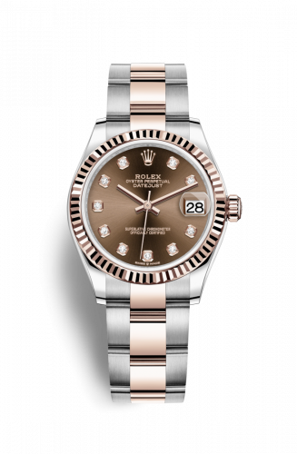 Remontoir à montres pour montre Rolex Datejust 31 Datejust 31 Stainless Steel/ Rose Or / Fluted / Chocolate - Diamond / Oyster