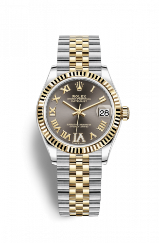 Remontoir à montres pour montre Rolex Datejust 31 Datejust 31 Stainless Steel / Yellow Or / Fluted / Gris - Roman / Jubilee