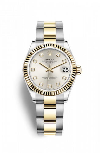 Remontoir à montres pour montre Rolex Datejust 31 Datejust 31 Stainless Steel / Yellow Or / Fluted / Argent - Diamond / Oyster