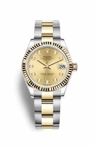 Remontoir à montres pour montre Rolex Datejust 31 Datejust 31 Stainless Steel / Yellow Or / Fluted / Champagne - Diamond / Oyster