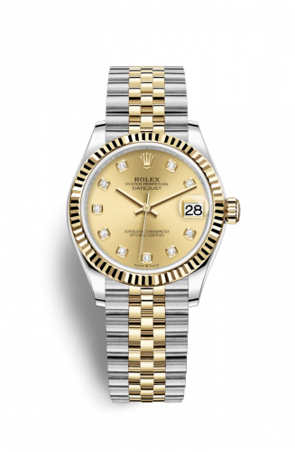 Remontoir à montres pour montre Rolex Datejust 31 Datejust 31 Stainless Steel / Yellow Or / Fluted / Champagne - Diamond / Jubilee
