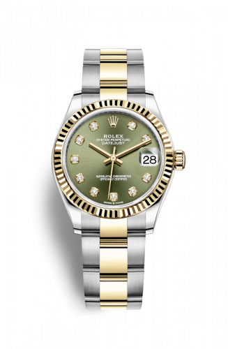 Remontoir à montres pour montre Rolex Datejust 31 Datejust 31 Stainless Steel / Yellow Or / Fluted / Olive - Diamond / Oyster