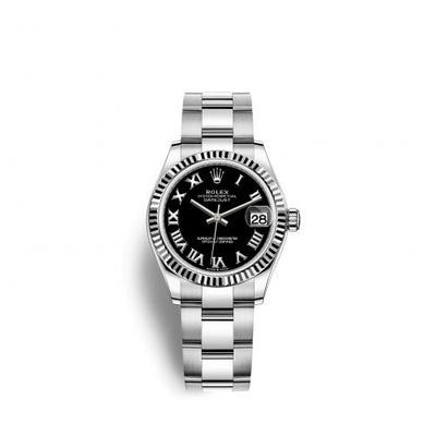 Remontoir à montres pour montre Rolex Datejust 31 Datejust 31 Stainless Steel Fluted / Oyster / Noire - Roman
