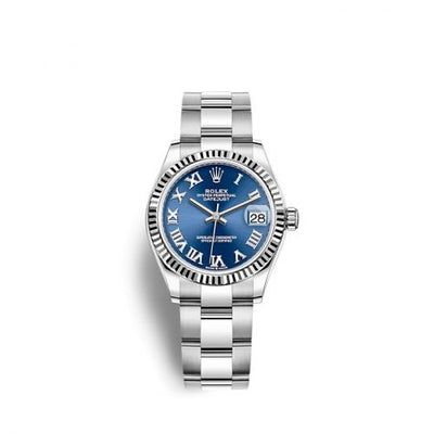 Remontoir à montres pour montre Rolex Datejust 31 Datejust 31 Stainless Steel / Fluted / Bleu - Roman / Oyster