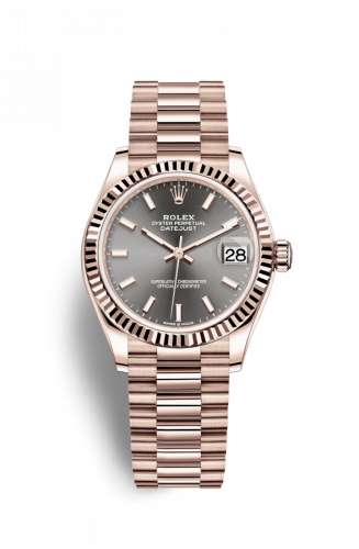 Remontoir à montres pour montre Rolex Datejust 31 Datejust 31 Rose Or / Fluted / Gris / President