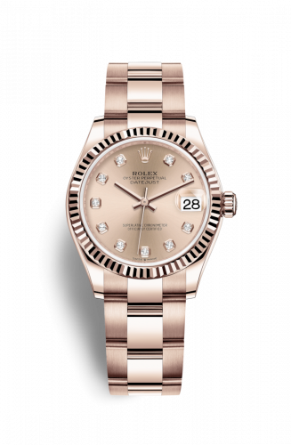 Remontoir à montres pour montre Rolex Datejust 31 Datejust 31 Rose Or / Fluted / Rose - Diamond / Oyster