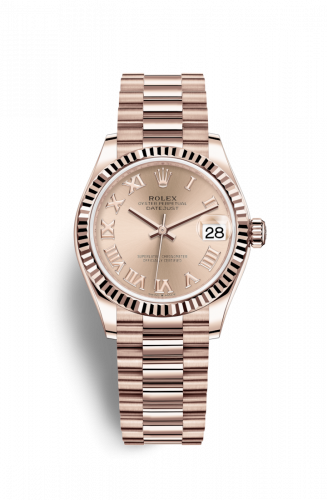 Remontoir à montres pour montre Rolex Datejust 31 Datejust 31 Rose Or / Fluted / Rose - Roman / President