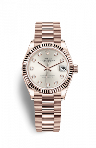 Remontoir à montres pour montre Rolex Datejust 31 Datejust 31 Rose Or / Fluted / Argent - Diamond / President